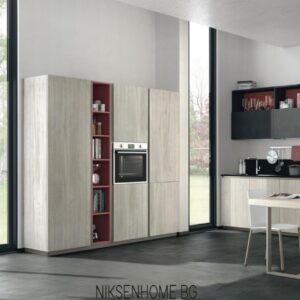 Кухня в черно и сиво