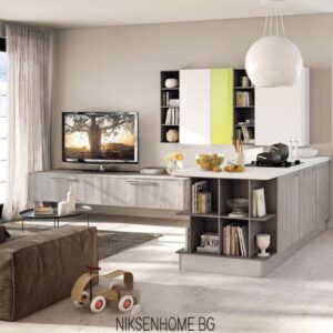 In the forest - кухня и хол в зелено и бяло