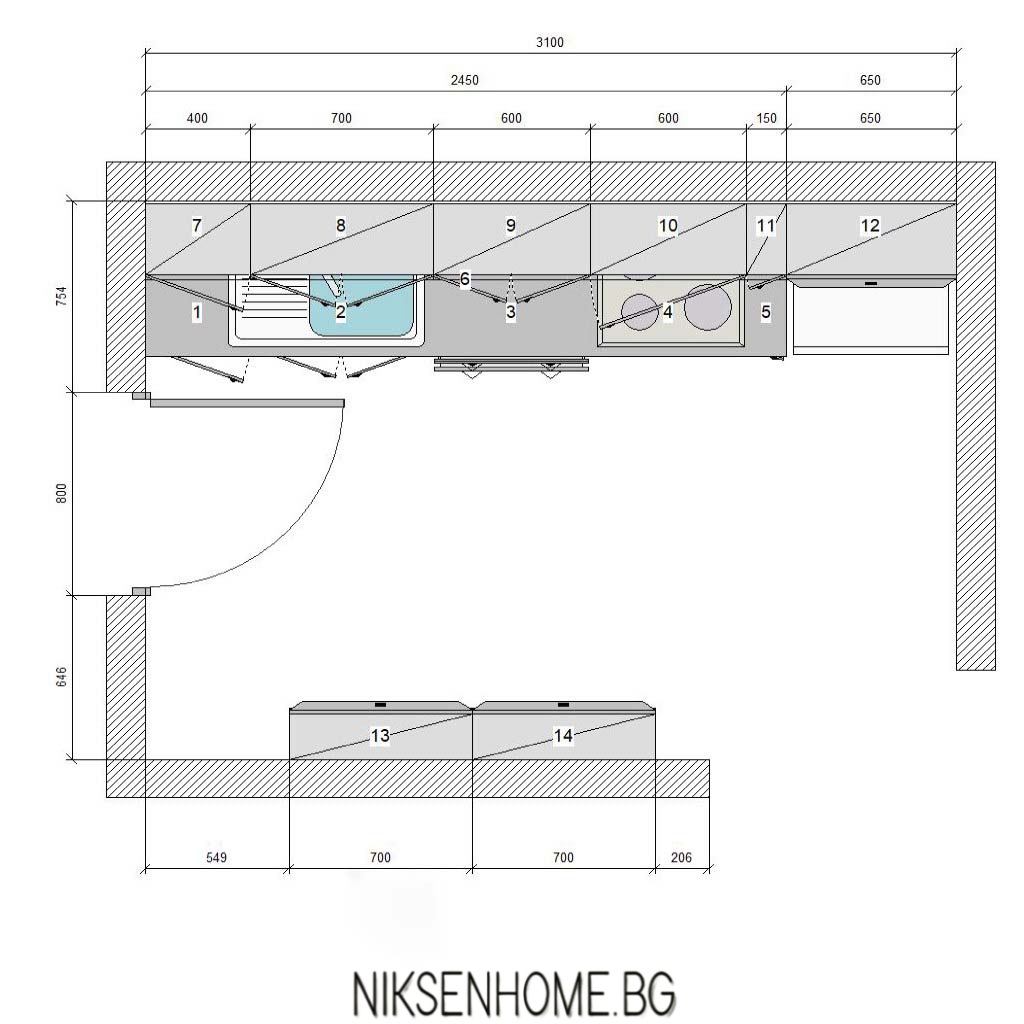 Красиви Мигове - ретро кухня с таблени вратички и технически камък - Image 2