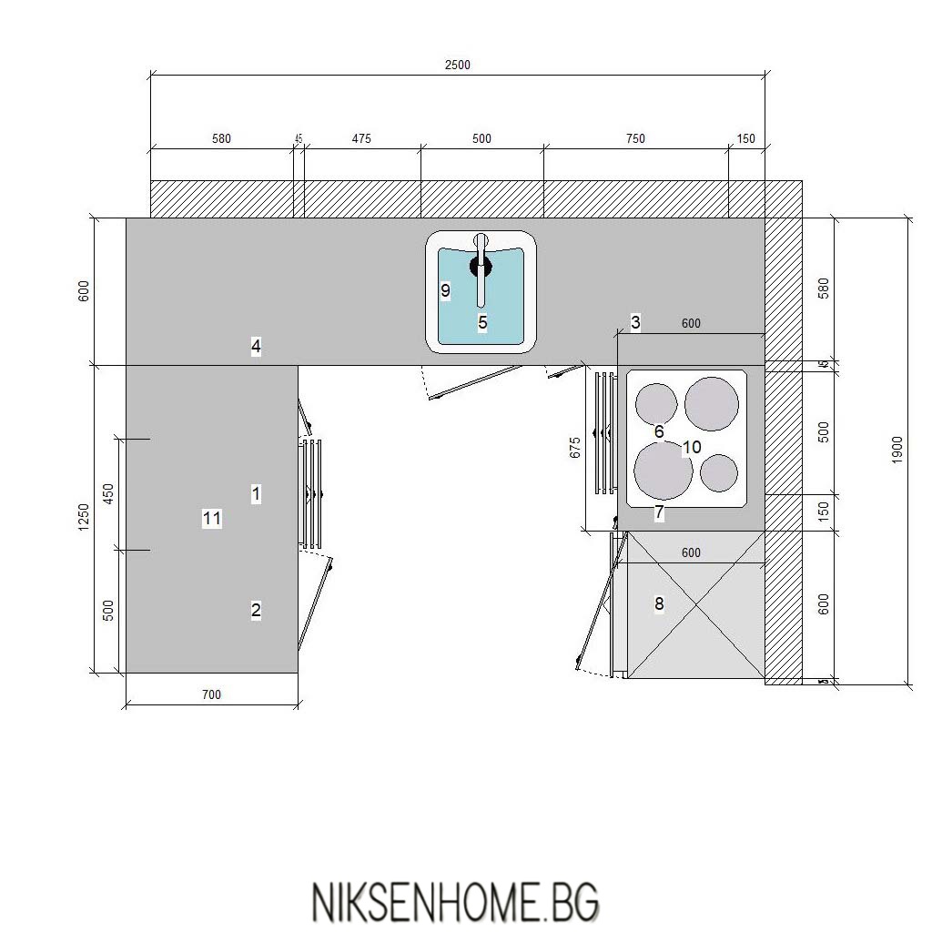 Между Сезоните - модерна кухня в бяло с принт стъкло - Image 2