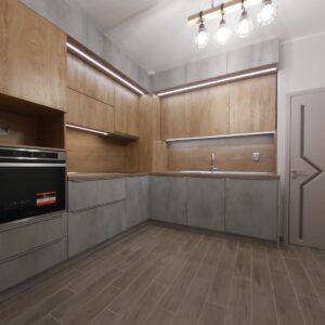 Бетонена топлина - Модерна кухня в индустриален стил