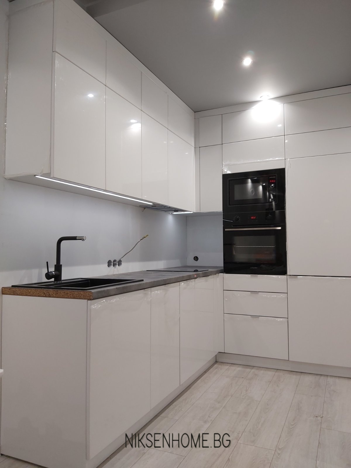 Сутрешно кафе в Париж - Кухня Мдф гланц с принт стъкло - Image 5