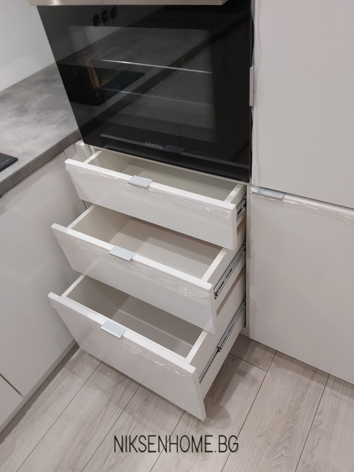 Сутрешно кафе в Париж - Кухня Мдф гланц с принт стъкло - Image 3