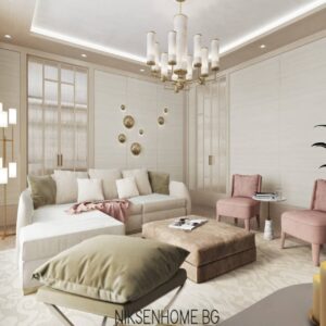 Романтика - интериорен дизайн в бяло и златно