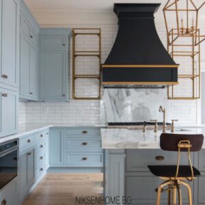 Sea View - ретро кухня в синьо с технически камък