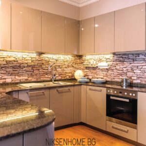 Кухня със заоблени форми