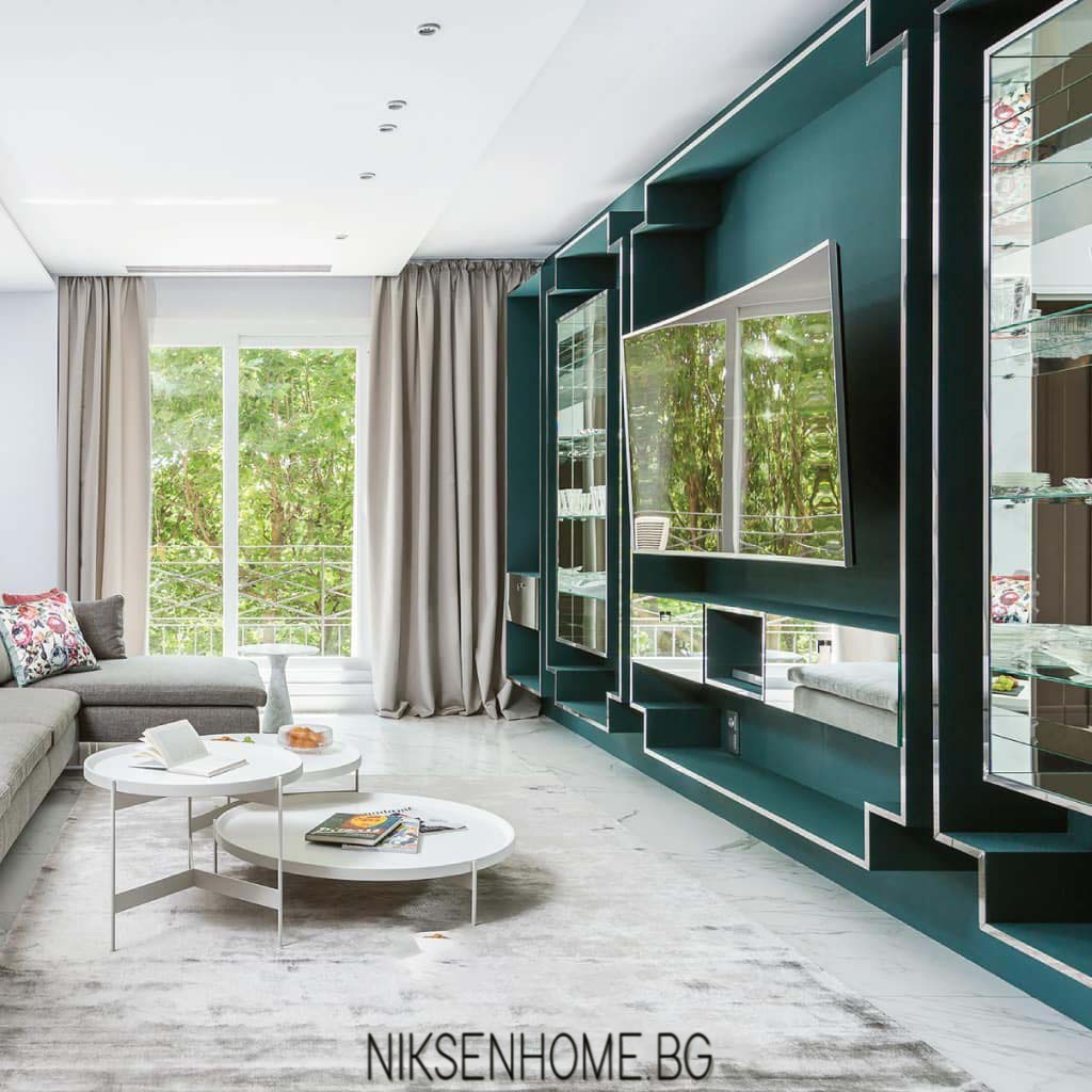 Викториански щрихи - интериорен дизайн с бяло и синьо - Image 6