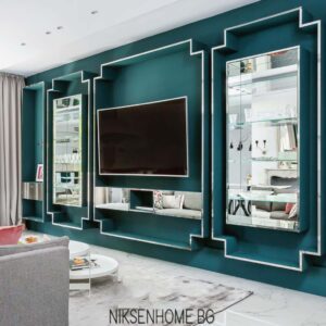 Викториански щрихи - интериорен дизайн с бяло и синьо