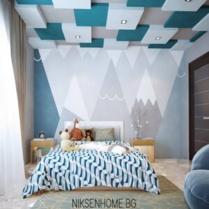 Стая в синьо и бяло Калма Интериор Студио