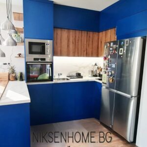 Интериорен дизайн Eywa avatar 2023 - кухня по индивидуален проект с технически камък