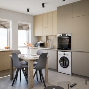 малка кухня по проект за малък апартамент